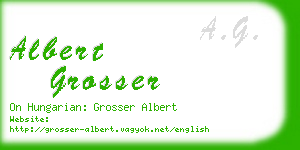 albert grosser business card